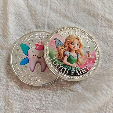 dzemper kashmir: Zubic Vila novcic Silver Tooth Fairy NOVO Poklon novčić Vile zubić — 1