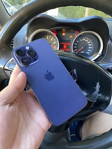 телф: IPhone 14 Pro Max, Б/у, 256 ГБ, Deep Purple, Чехол, 79 % — 2
