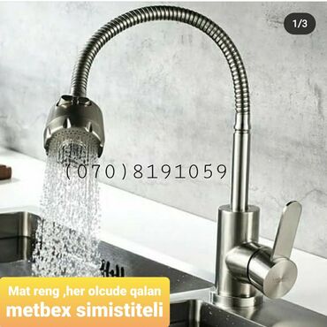 Mətbəx kranları: Metbex ucun simistiteler moykalar Her nov model movcutdur Hamam ucun — 26