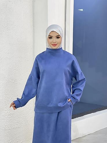 Повседневные платья: Платье-абайя в спокойном бежевом оттенке. - Свободный прямой крой с — 11