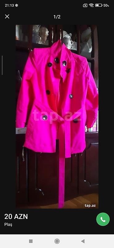 payız paltarları: Plaş, XL, rəng - Çəhrayı — 3