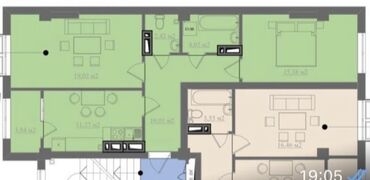 срочная продажа квартир в бишкеке без посредников: 2 комнаты, 66 м², Элитка, 5 этаж, ПСО (под самоотделку)