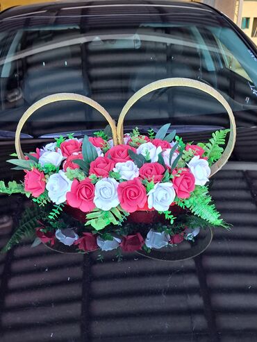 свадебное украшение на авто: Кольца для оформления свадебной машины, прокат,продажа. Любой цвет