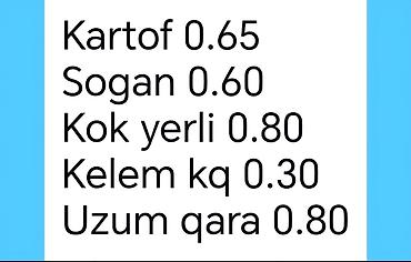 Təzə tərəvəz və meyvə çeşidi:18.09.2026-20.09.2026 tarix aralığında 3