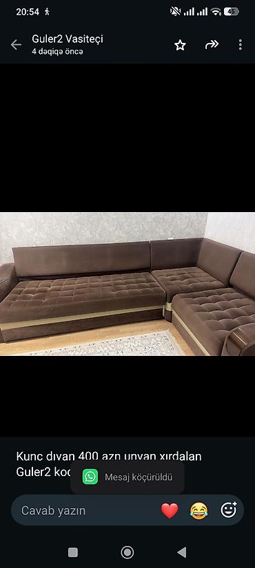 Kunc dıvan 400 azn unvan xırdalan Guler2 kod 4590