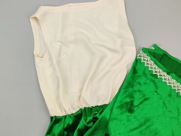 satynowa sukienki z długim rękawem: Dress, S (EU 36), condition - Good