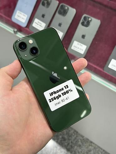 iphone 10 pro max: IPhone 13, Б/у, 256 ГБ, Alpine Green, Защитное стекло, Чехол, Кабель, В рассрочку, 100 % — 1