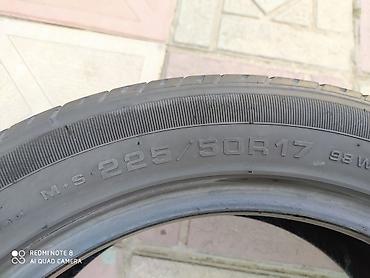 topdan teker satisi: 2 ədəd təkər satılır. DUNLOP 245\45\R17 və BOTO 225\50\R17.Qiymət hər — 2