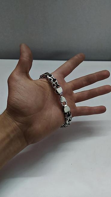 Серебряные цепочки: Серебряная цепь Арабский Бисмарк Вес 103 грамм длина 59 см Ручная — 14