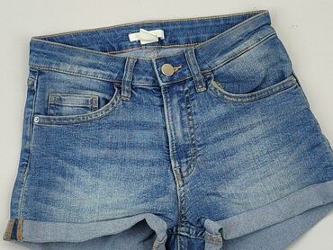 niebieska bluzki z krótkim rękawem: Shorts, H&M, 2XS (EU 32), condition - Very good