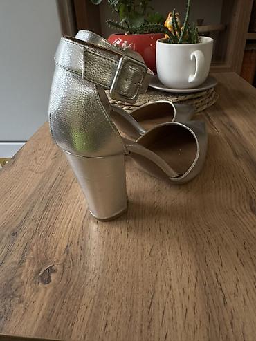 zara каблуки: Туфли, 39.5, 40, Zara, Новый, цвет - Серебристый — 3