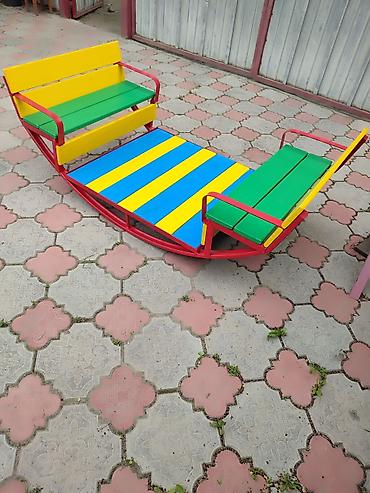 Другие игровые комплексы: Яркая детская качалка-лодочка для весёлых игр! Прочная металлическая — 6