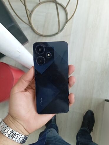 телефон fly 6: Infinix HOT 30i, 128 ГБ, цвет - Серый, Кнопочный, Face ID