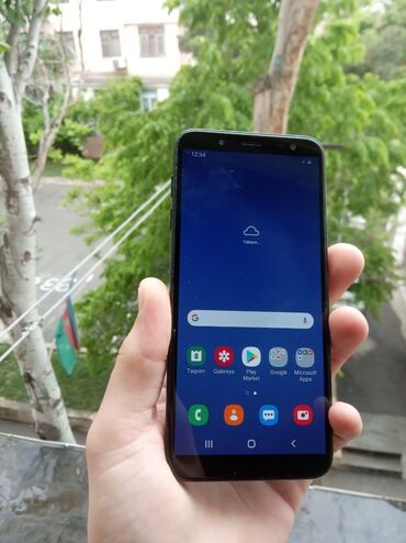 general telefon: Samsung Galaxy J6 2018, 32 GB, rəng - Boz, Barmaq izi