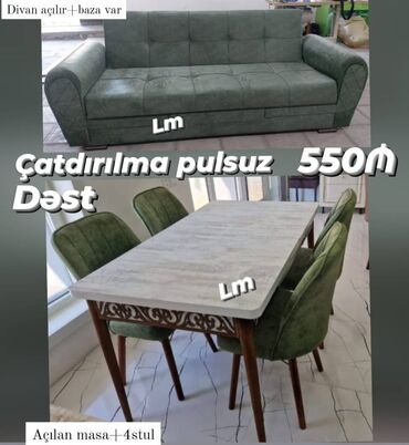 1 otaqli evler kreditle: Elani Screen Edib Watcapa Gonderin !! Divan+ Masa dəsti Dəst şəkildə 