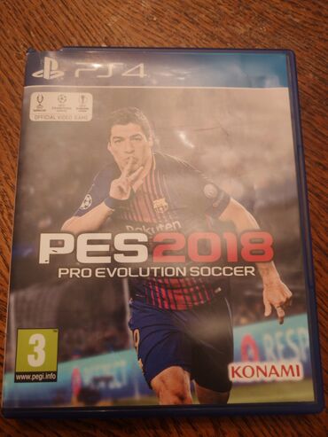 Oyun diskləri və kartricləri: PlayStation 4 üçün PES 2018 futbol oyunu. Futbol həvəskarları üçün