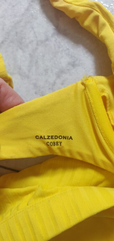 duboki kupaći kostimi: XS (EU 34), S (EU 36), Cotton, Single-colored, color - Yellow