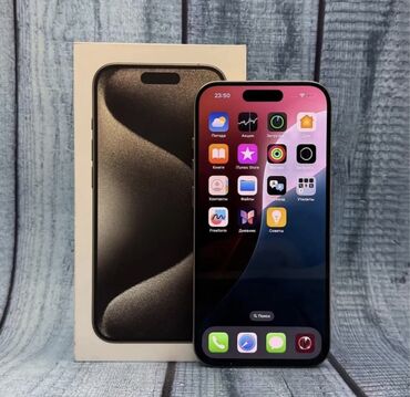 iphone cs: IPhone 15 Pro, Б/у, 256 ГБ, Natural Titanium, Коробка, 86 %