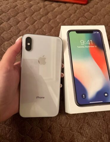 iphone x qiyməti kontakt home: IPhone X, 256 GB, Matte Silver, Zəmanət, Sənədlərlə