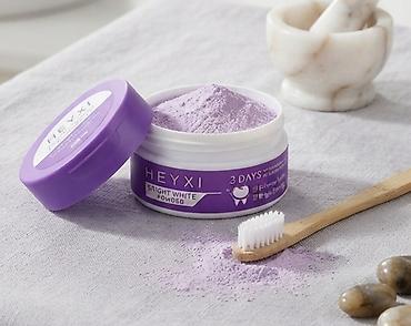trimer za dlake: HEYXI Slight White Powder – ljubičasti prah za izbeljivanje zuba - — 1