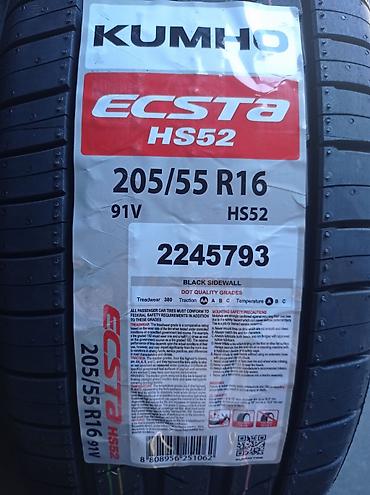 190 masin: Kumho Ecsta HS52 avtomobil təkəri - Ölçü: 205/55 R16 - Yük/sürət — 1