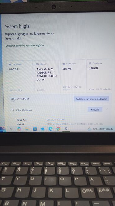 Lenovo: İşlənmiş Lenovo 15.6 ", AMD A6, 256 GB -da lalafo.az — 7 Lenovo: İşlənmiş Lenovo 15.6 ", AMD A6, 256 GB — 7