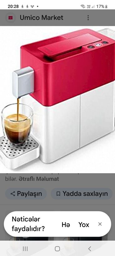 Qəhvəbişirənlər: Coffee maşını