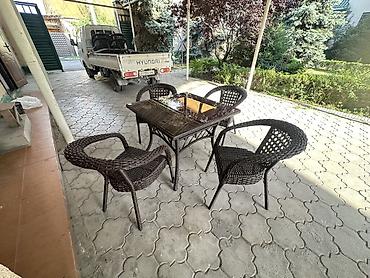 study table: Комплект садовой мебели, Кресла, Ротанг — 6