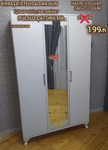 Satılır: *birbaşa istehsalçıdan 3 qapılı dolab* Qeyd:Yenidir, *Hazır