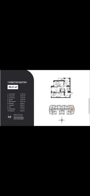 сдаю квартиру на длительный срок: 3 бөлмө, 99 кв. м, Элитка, 14 кабат, ПСО (өзү оңдоп түзөтүп бүтүү үчүн)