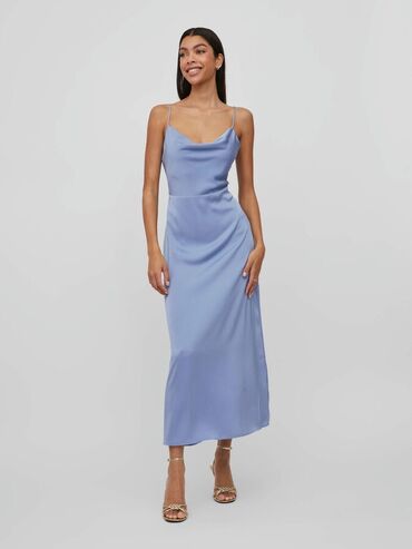 платья атлас: Вечернее платье, Длинная модель, Атлас, Без рукавов, XL (EU 42)