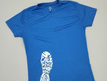 niebieski t shirty: T-shirt, M, stan - Bardzo dobry