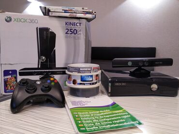 бокс приставка: Продаю Xbox 360 + Kinect. Жёсткий диск на 250 гб. В отличном