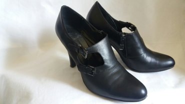 чистая кожа туфли: Туфли 38, цвет - Черный