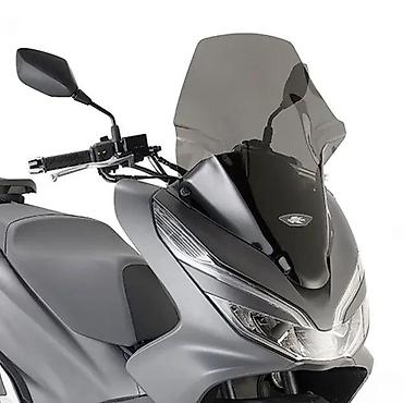 led migavci: Zatamnjeni sivi vetrobran za motocikl, dizajniran da pruži zaštitu od — 1