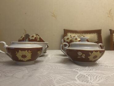 Tava-qazan: Çay dəsti, Farfor, 6 nəfərlik, Rusiya