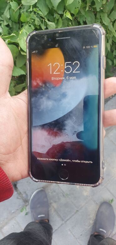 Apple iPhone: IPhone 7 Plus, Б/у, 128 ГБ, Black Titanium, Чехол, 100 %