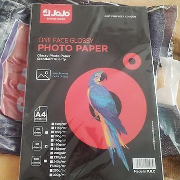 цветная бумага, картон и альбомы: JoJo Photo Paper – One Face Glossy foto kağızı - Format: A4 (210×297 — 1