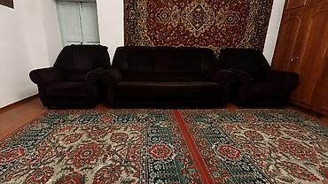 divan lalafo: Комплект мягкой мебели, Б/у, Самовывоз, цвет - Коричневый — 2