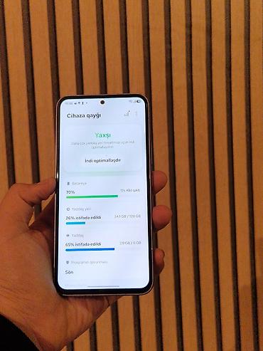 iki: Samsung Galaxy A54 5G, 128 GB, rəng - Bənövşəyi, Zəmanət, Barmaq izi, Simsiz şarj — 4