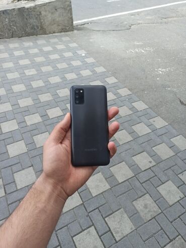 samsung telefo: Samsung Galaxy A03s, 32 GB, rəng - Boz, Düyməli, Barmaq izi, İki sim kartlı