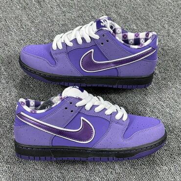обувь 37 размер: Nike SB Dunk Low Concepts Purple/Green Lobster Стильные данки на