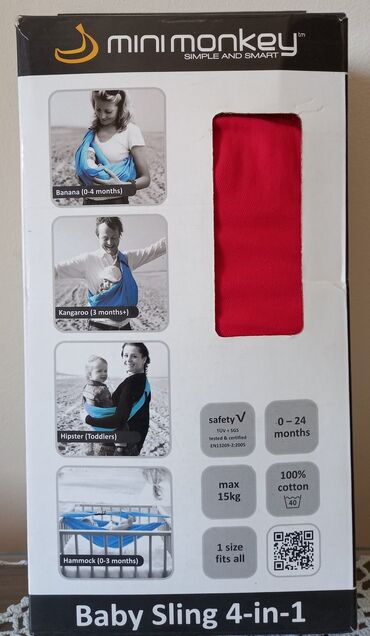 patike za decu nike air max: Mini monkey nosiljka u crvenoj boji,može se koristiti na više načina