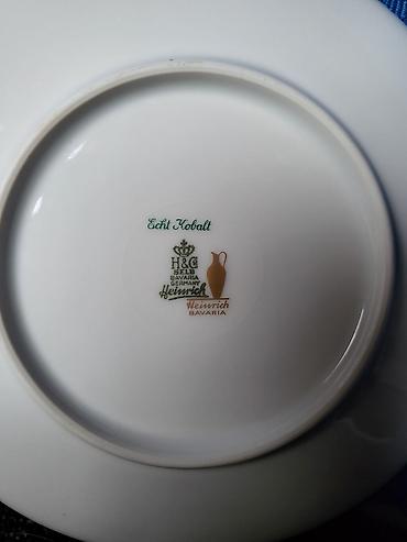 Ostali antikviteti: Lux tanjiri 1939g+ porcelan,kobalt,24na.pozlata Heinrich & Co — 15