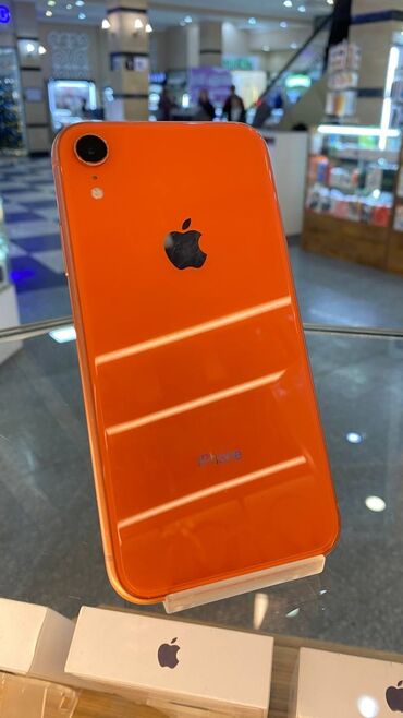 Apple iPhone: IPhone Xr, Б/у, 128 ГБ, Коралловый, Зарядное устройство, Защитное стекло, Чехол, В рассрочку, 100 %