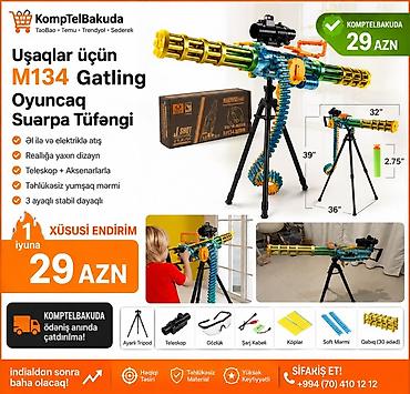 kopuklu silah: Uşaqlar üçün M134 Gatling Oyuncaq Suarpa Tüfəngi (J-SHOT JF-75A) - — 2