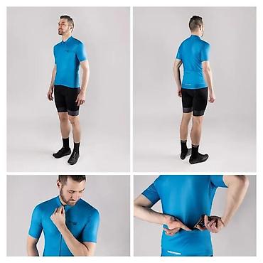 Oprema za bicikliste: DRES FORCE PURE KRATKI RUKAV, PLAVO | Zakopčavanje patentnim — 3