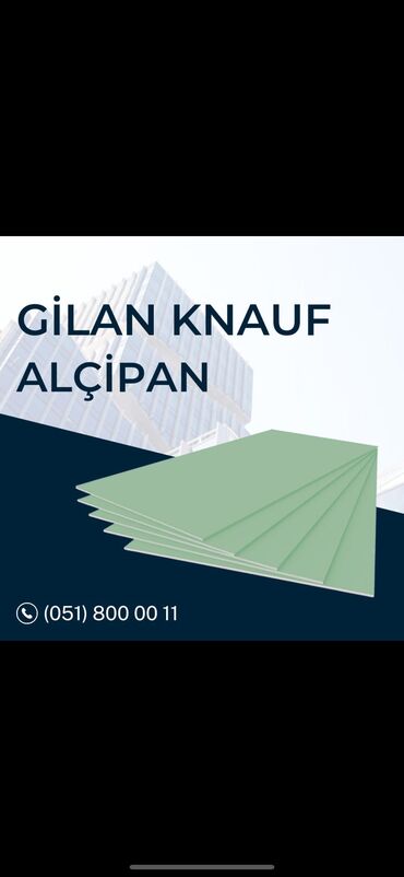 Quru inşaat materialları: Alçipan, Gilan, 9,5 mm, Suyadavamsız, Ünvandan götürmə, Pulsuz çatdırılma, Ödənişli çatdırılma, Ünvandan götürmə, Pulsuz çatdırılma, Ödənişli çatdırılma, Kredit yoxdur