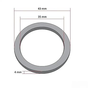 seat leon fr 2004: Zaptivka za izduvne gasove, kružnog oblika, dimenzija 43x35x4mm — 2
