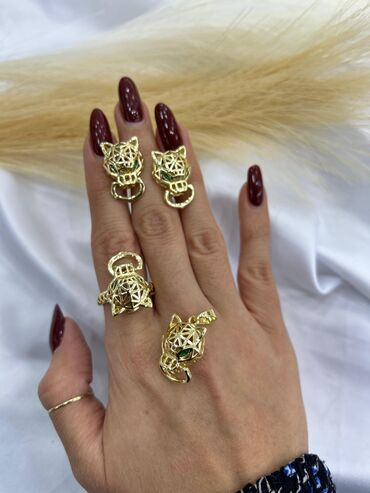 Bijuteriya dəstləri: Qızılı rəngdə zərgərlik dəstləri - Dörd yarpaq yonca dizaynlı dəst — 17